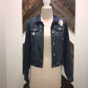 Ci Sono Distressed Denim Jacket